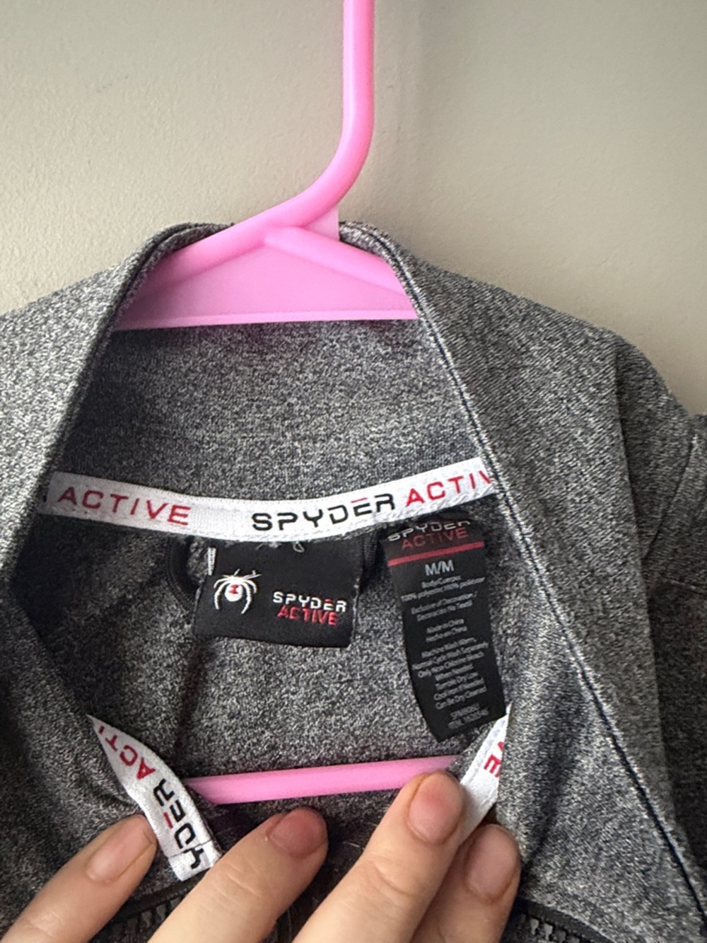 Spyder Heather Gray Full-Zip Softshell Jacket - image 3